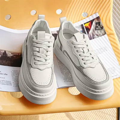 Two Layer Cowhide Versatile Men’s Casual Shoes
